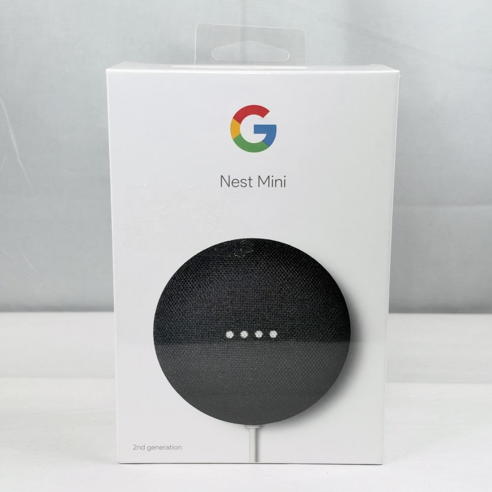 Google Nest Mini (2nd Generation) Smart Speaker - Charcoal GA00781-US / Sealed